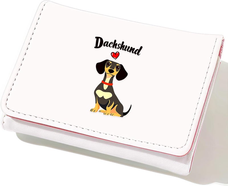 BJDAMAI Dachshund Wallet For Teens Kids Girls Age 6,7,8,9,10,11,12, Small Slim Thin Mini Compact Women Wallet, Animal Lovers Gifts Stuff, Cash Card Coin Pocket Window For Female! - Image 1